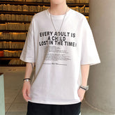 Casual Hip Hop Style Cotton Half-Sleeve Tee for Men